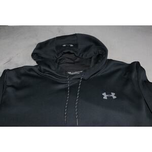 Under Armour Hoodie Mens 4XL Black Pullover ColdGear Big & Tall Athletic Logo